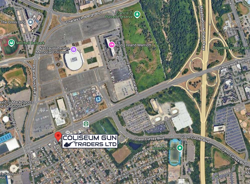 Coliseum Gun Traders Map 1180 Hempstead Tpke, Uniondale, NY 11553